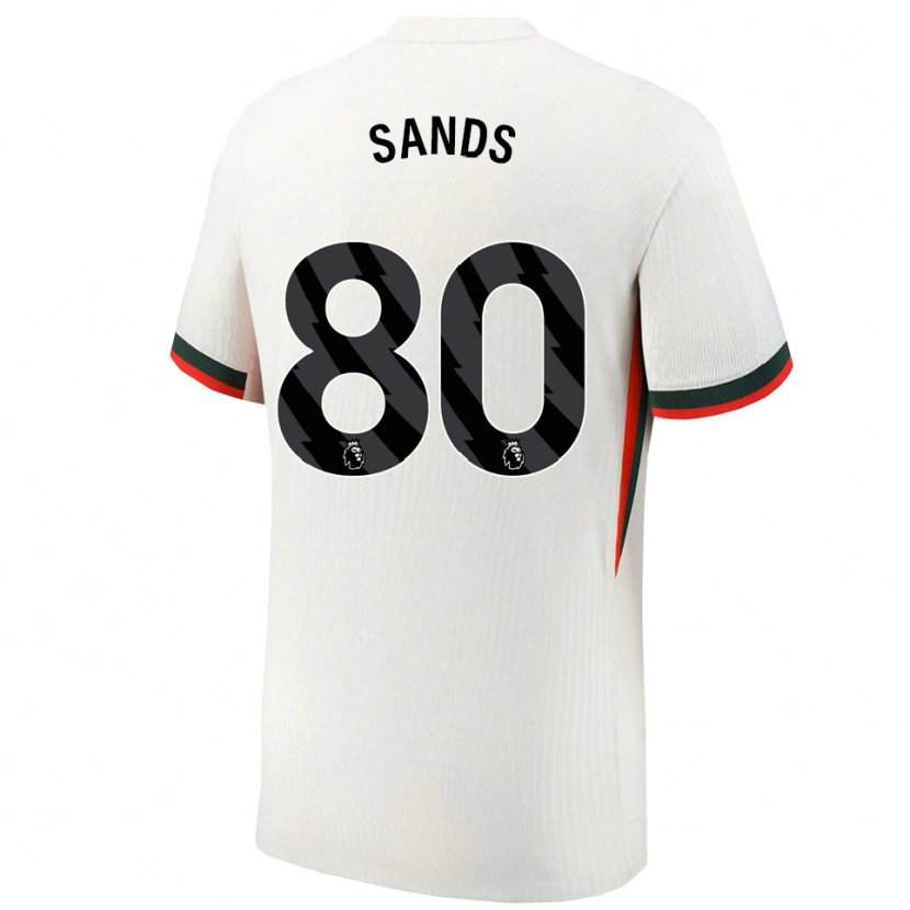 Danxen Hombre Camiseta Hudson Sands #80 Blanco Verde 2ª Equipación 2025/26 La Camisa México