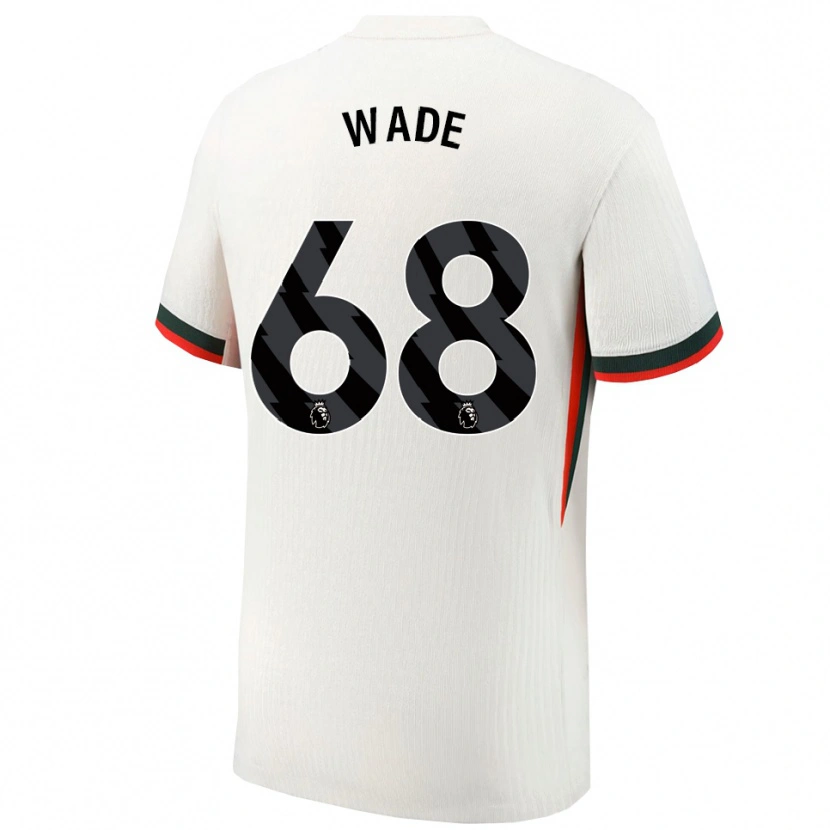 Danxen Hombre Camiseta Shaun Wade #68 Blanco Verde 2ª Equipación 2025/26 La Camisa México