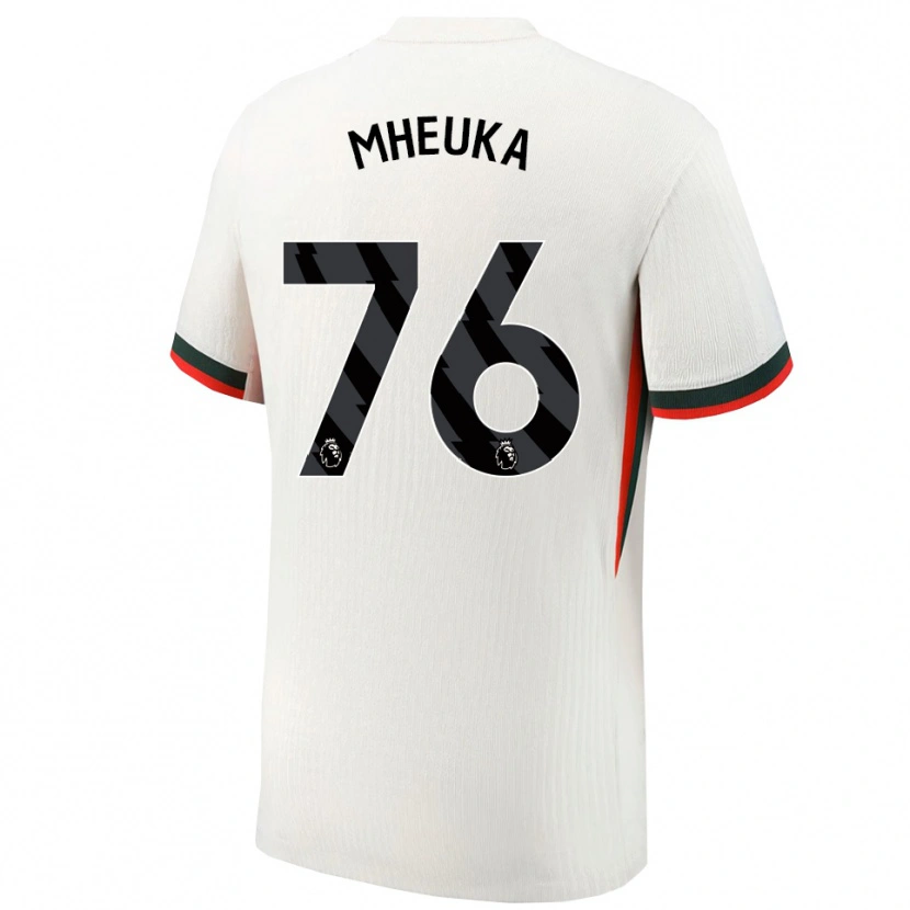 Danxen Hombre Camiseta Shumaira Mheuka #76 Blanco Verde 2ª Equipación 2025/26 La Camisa México