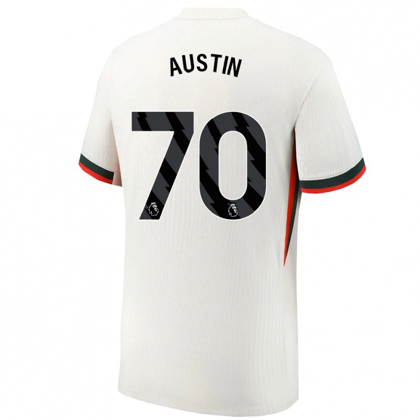 Danxen Hombre Camiseta Jack Austin #70 Blanco Verde 2ª Equipación 2025/26 La Camisa México