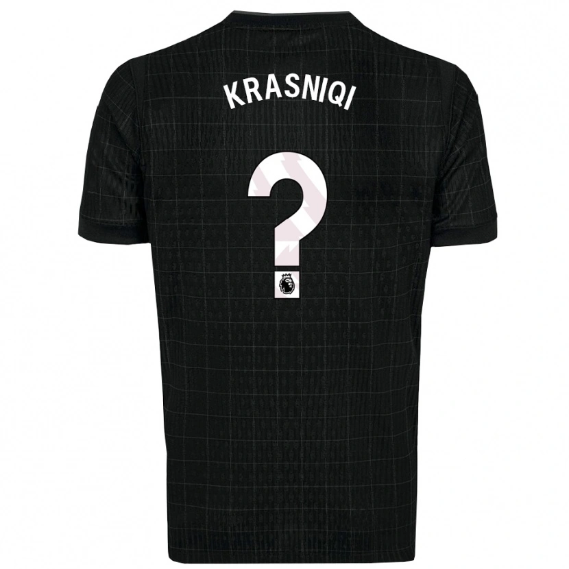 Danxen Hombre Camiseta Elliot Krasniqi #0 Negro Gris 2ª Equipación 2025/26 La Camisa México