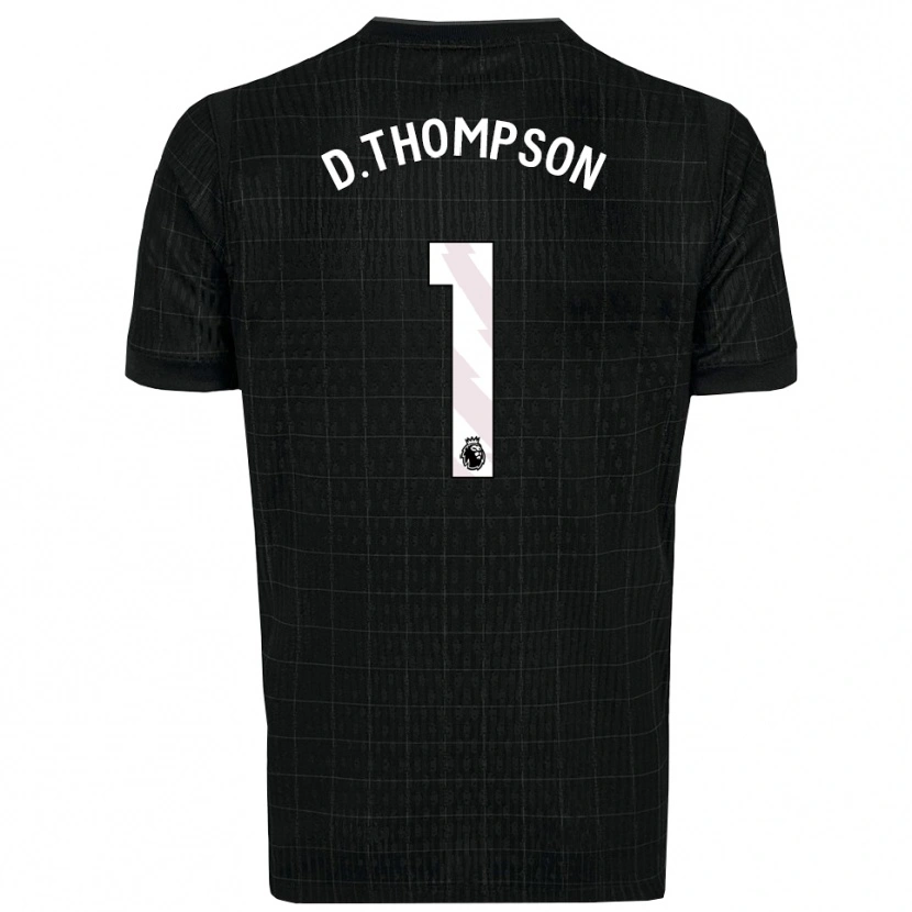 Danxen Hombre Camiseta Dylan Thompson #1 Negro Gris 2ª Equipación 2025/26 La Camisa México