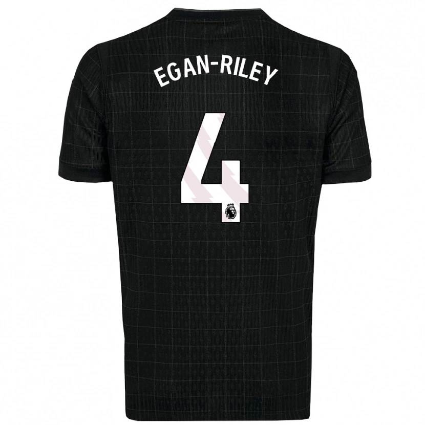 Danxen Hombre Camiseta Roman Egan-Riley #4 Negro Gris 2ª Equipación 2025/26 La Camisa México