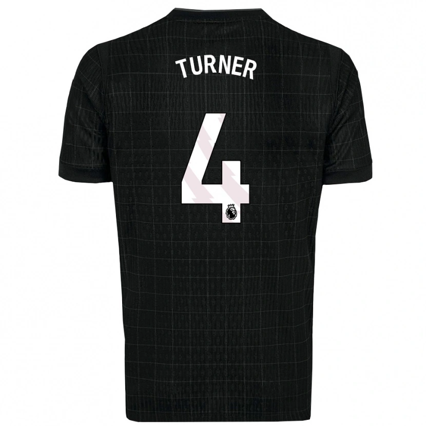 Danxen Hombre Camiseta Amy Turner #4 Negro Gris 2ª Equipación 2025/26 La Camisa México