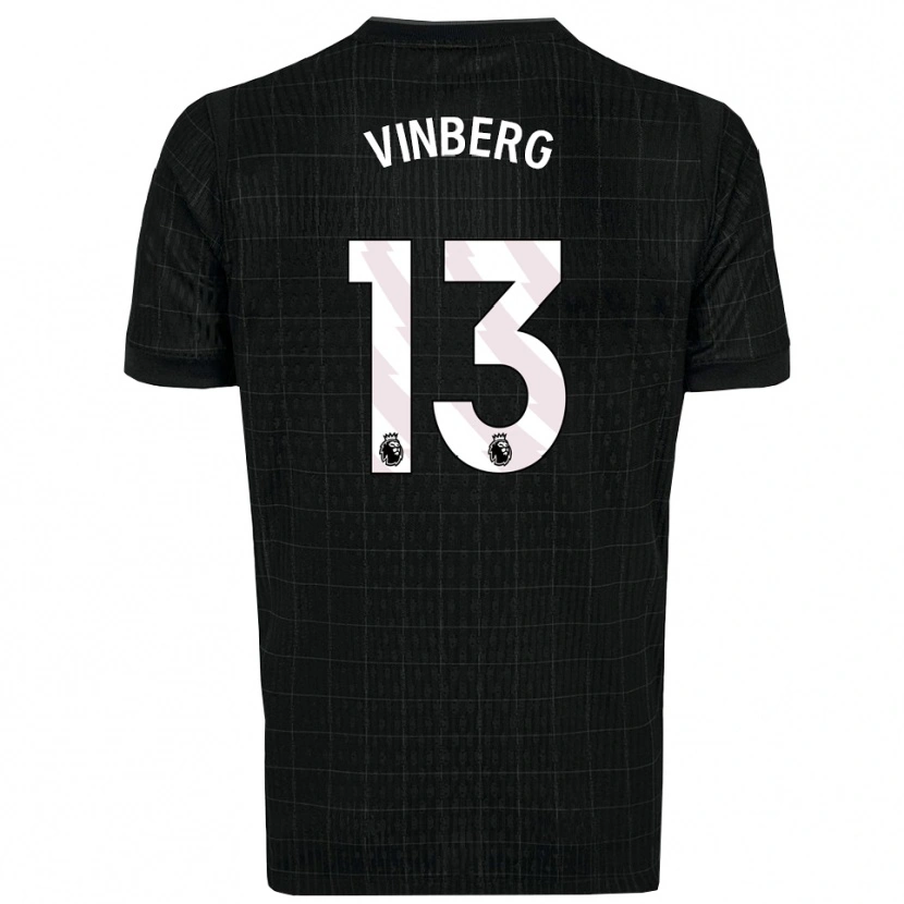 Danxen Hombre Camiseta Matilda Vinberg #13 Negro Gris 2ª Equipación 2025/26 La Camisa México