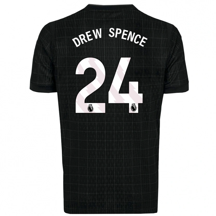 Danxen Hombre Camiseta Drew Spence #24 Negro Gris 2ª Equipación 2025/26 La Camisa México