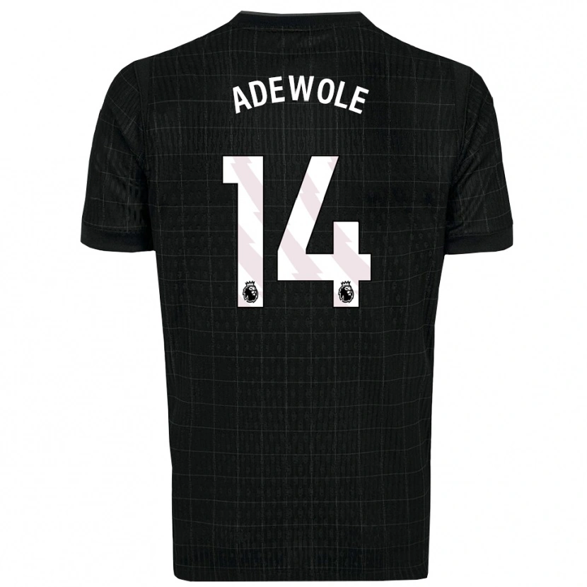 Danxen Hombre Camiseta Miracle Adewole #14 Negro Gris 2ª Equipación 2025/26 La Camisa México