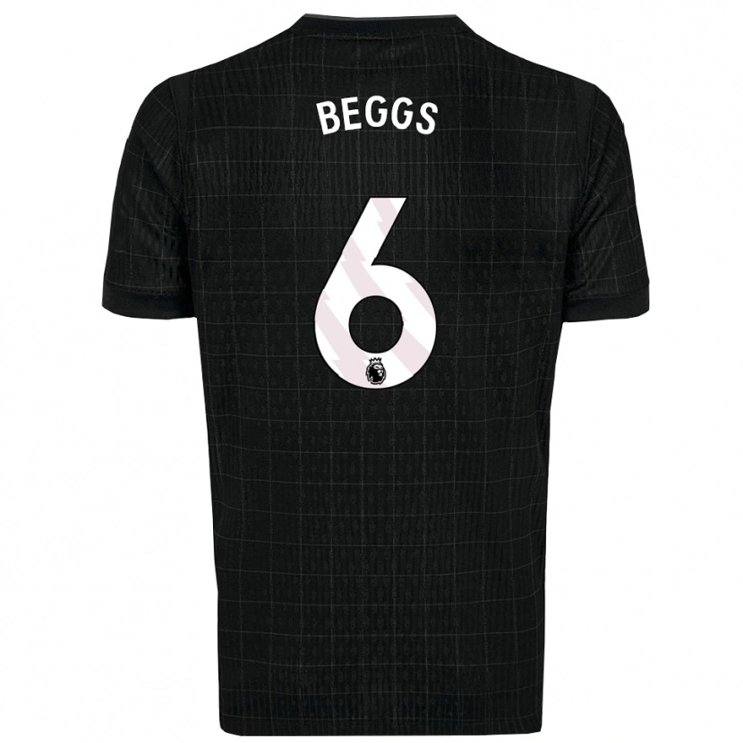 Danxen Hombre Camiseta Jamel Beggs #6 Negro Gris 2ª Equipación 2025/26 La Camisa México
