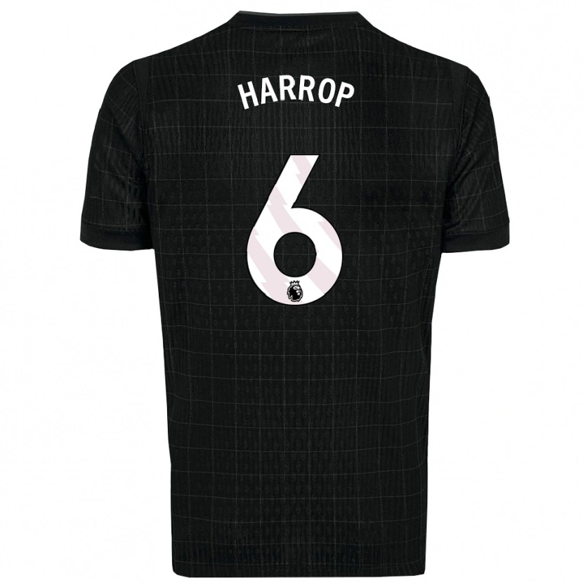 Danxen Hombre Camiseta Kerys Harrop #6 Negro Gris 2ª Equipación 2025/26 La Camisa México