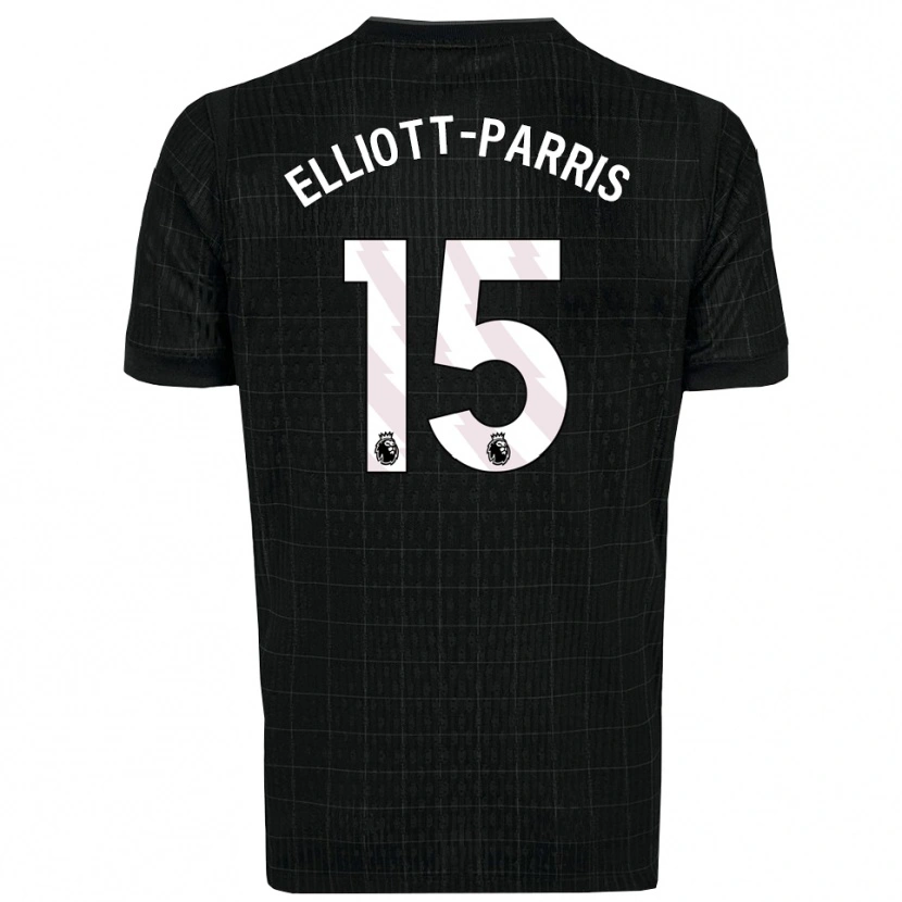 Danxen Hombre Camiseta Reiss Elliott-Parris #15 Negro Gris 2ª Equipación 2025/26 La Camisa México