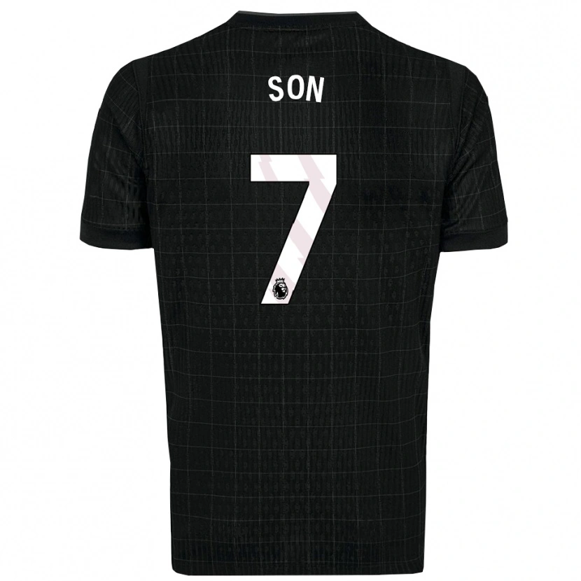 Danxen Hombre Camiseta Heung-Min Son #7 Negro Gris 2ª Equipación 2025/26 La Camisa México