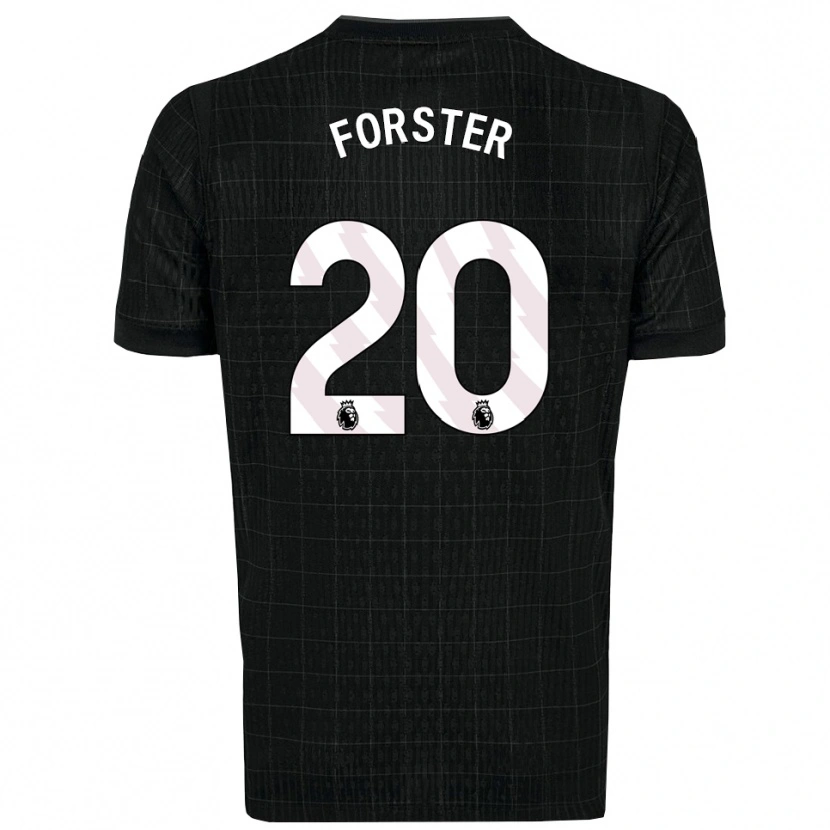 Danxen Hombre Camiseta Fraser Forster #20 Negro Gris 2ª Equipación 2025/26 La Camisa México