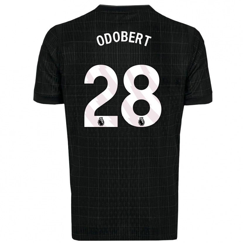 Danxen Hombre Camiseta Wilson Odobert #28 Negro Gris 2ª Equipación 2025/26 La Camisa México