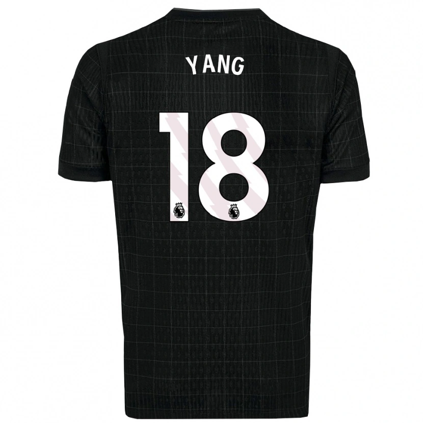 Danxen Hombre Camiseta Min-Hyeok Yang #18 Negro Gris 2ª Equipación 2025/26 La Camisa México