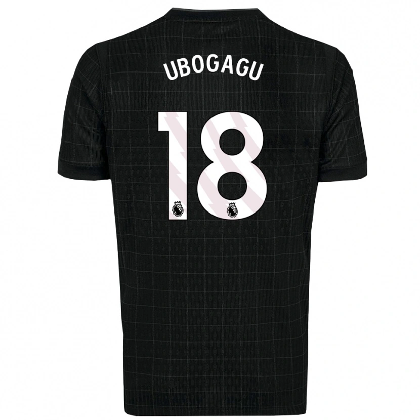 Danxen Hombre Camiseta Chioma Ubogagu #18 Negro Gris 2ª Equipación 2025/26 La Camisa México