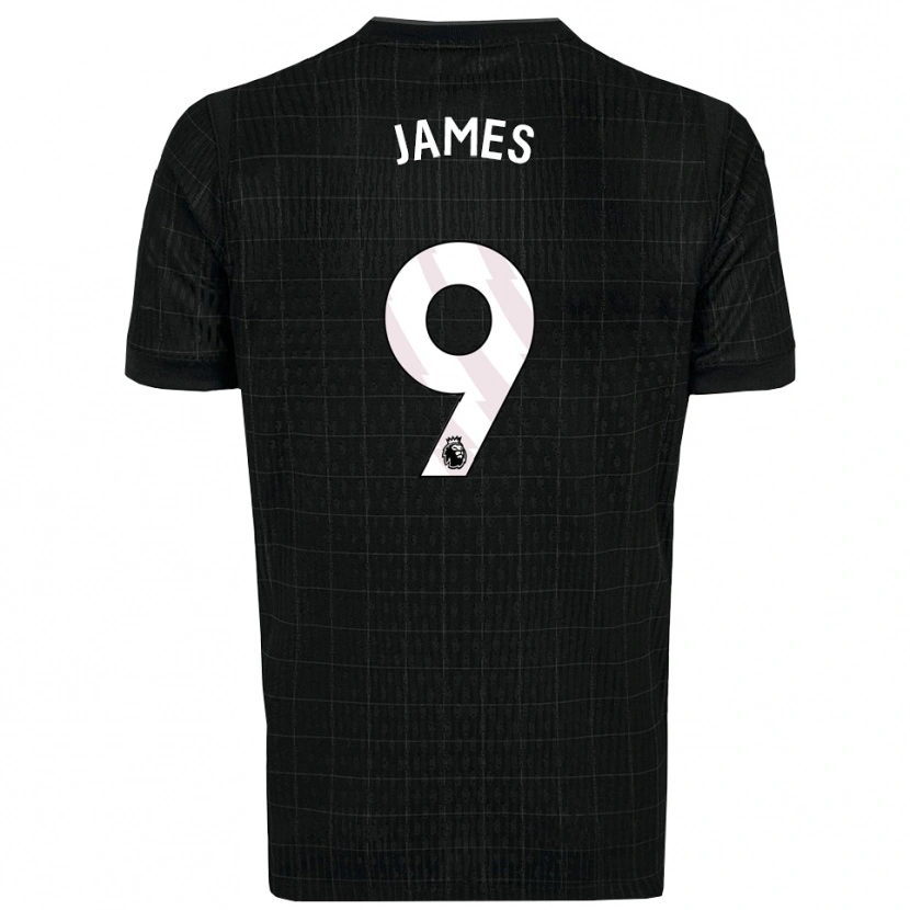 Danxen Hombre Camiseta Herbie James #9 Negro Gris 2ª Equipación 2025/26 La Camisa México