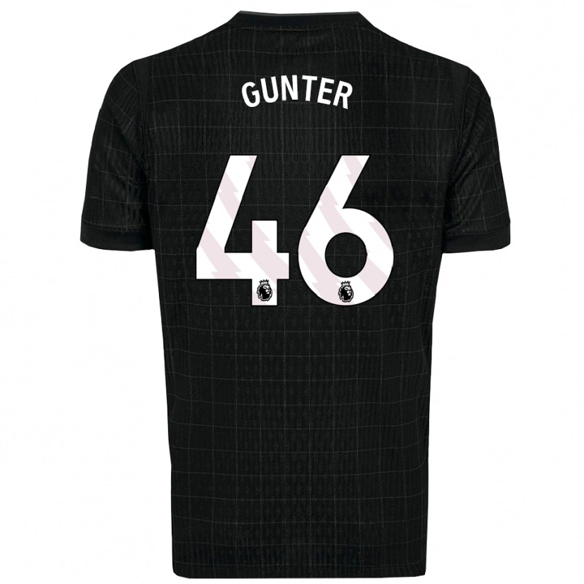 Danxen Hombre Camiseta Luca Gunter #46 Negro Gris 2ª Equipación 2025/26 La Camisa México