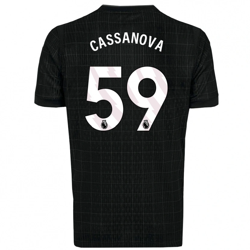 Danxen Hombre Camiseta Dante Cassanova #59 Negro Gris 2ª Equipación 2025/26 La Camisa México