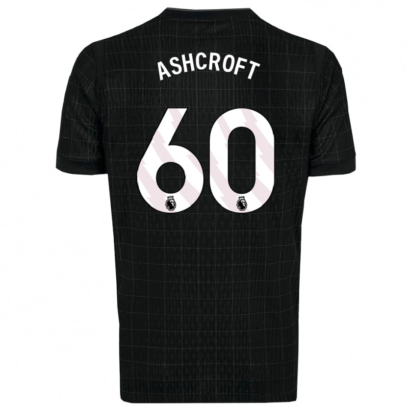 Danxen Hombre Camiseta Tyrell Ashcroft #60 Negro Gris 2ª Equipación 2025/26 La Camisa México