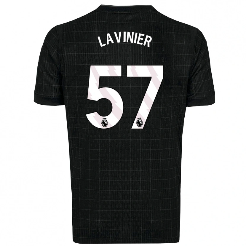 Danxen Hombre Camiseta Marcel Lavinier #57 Negro Gris 2ª Equipación 2025/26 La Camisa México