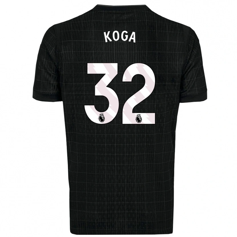 Danxen Hombre Camiseta Tōko Koga #32 Negro Gris 2ª Equipación 2025/26 La Camisa México