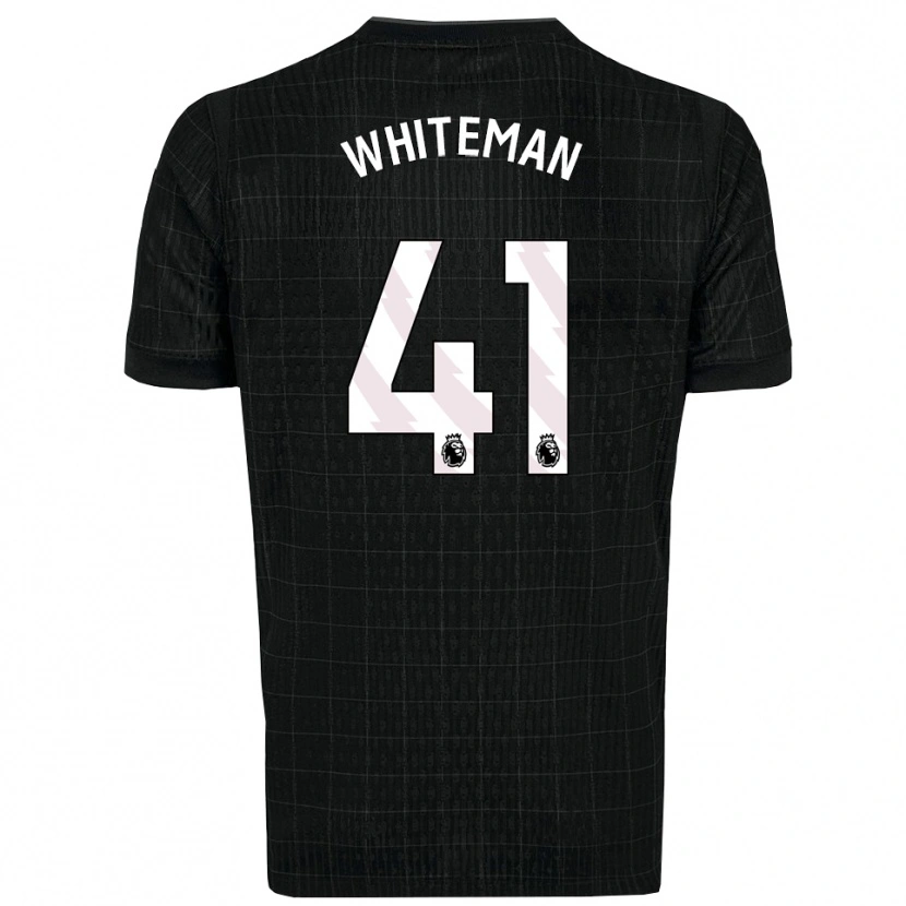 Danxen Hombre Camiseta Alfie Whiteman #41 Negro Gris 2ª Equipación 2025/26 La Camisa México