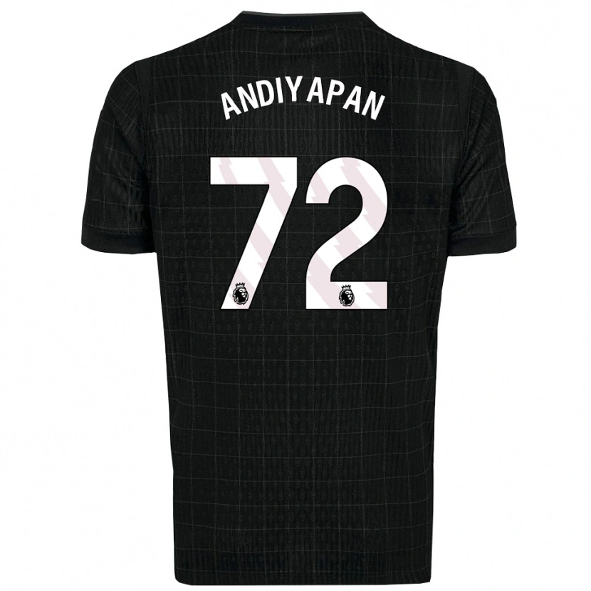 Danxen Hombre Camiseta William Andiyapan #72 Negro Gris 2ª Equipación 2025/26 La Camisa México