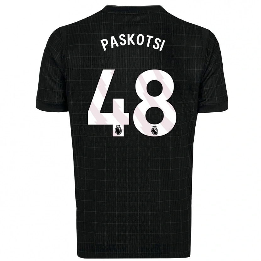 Danxen Hombre Camiseta Maksim Paskotsi #48 Negro Gris 2ª Equipación 2025/26 La Camisa México