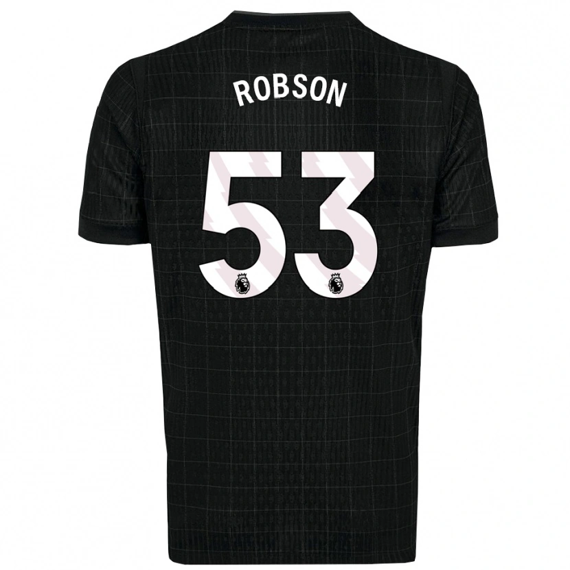 Danxen Hombre Camiseta Max Robson #53 Negro Gris 2ª Equipación 2025/26 La Camisa México