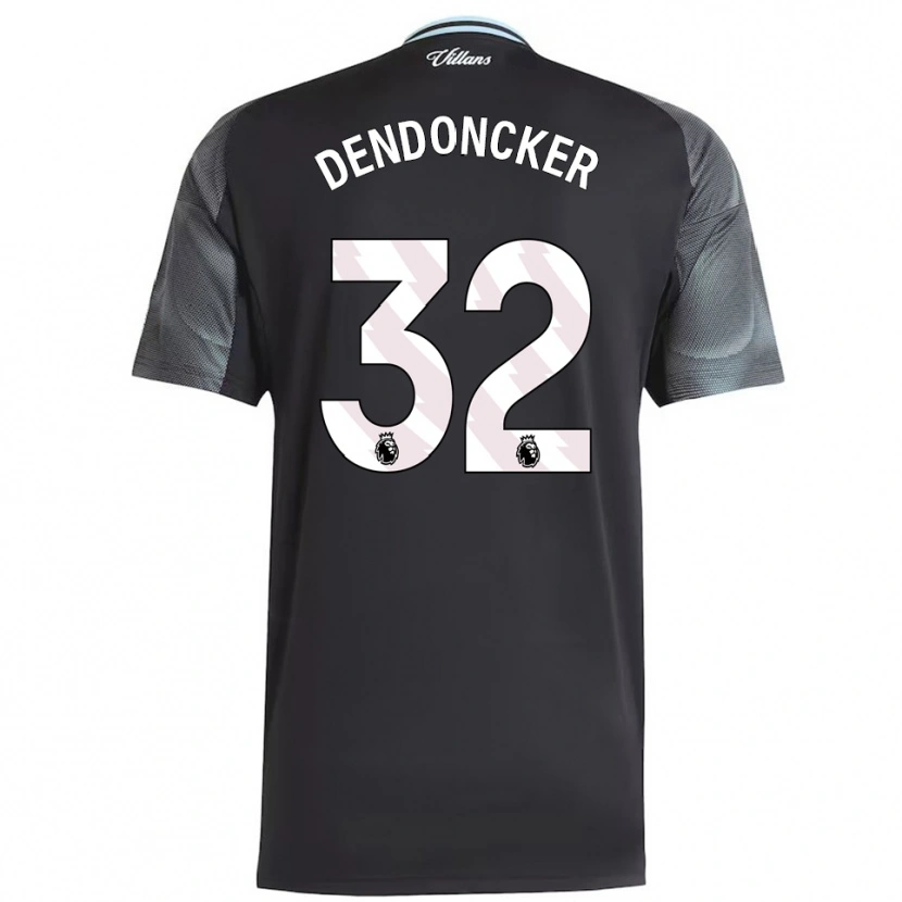 Danxen Hombre Camiseta Leander Dendoncker #32 Negro Celeste 2ª Equipación 2025/26 La Camisa México
