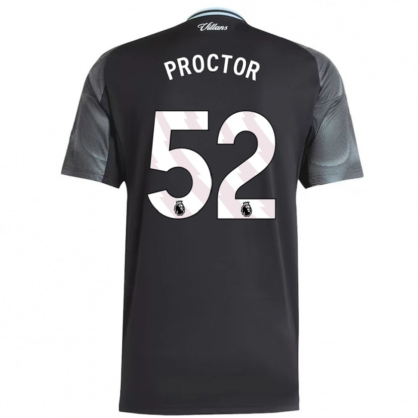 Danxen Hombre Camiseta Sam Proctor #52 Negro Celeste 2ª Equipación 2025/26 La Camisa México