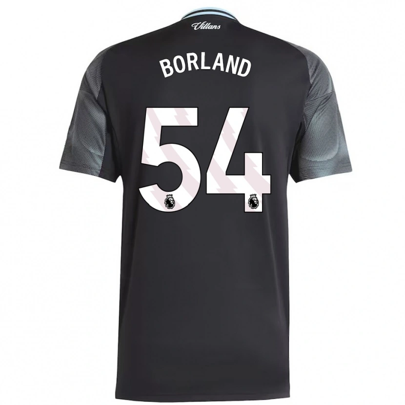 Danxen Hombre Camiseta Aidan Borland #54 Negro Celeste 2ª Equipación 2025/26 La Camisa México