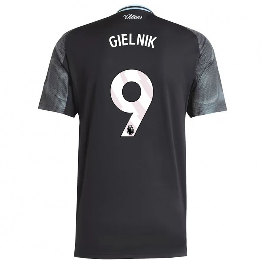 Danxen Hombre Camiseta Emily Gielnik #9 Negro Celeste 2ª Equipación 2025/26 La Camisa México