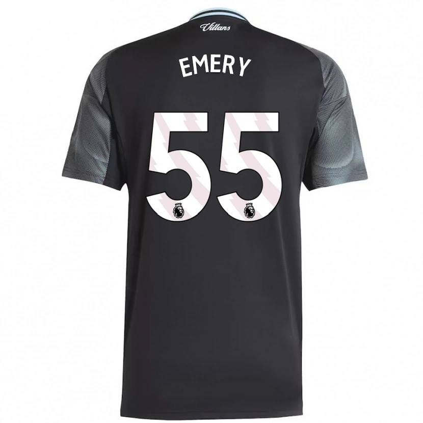 Danxen Hombre Camiseta Lander Emery #55 Negro Celeste 2ª Equipación 2025/26 La Camisa México
