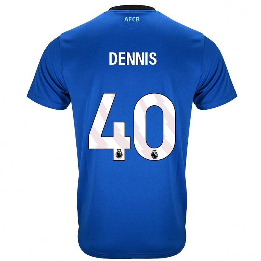 Danxen Hombre Camiseta Will Dennis #40 Azul Negro 2ª Equipación 2025/26 La Camisa México