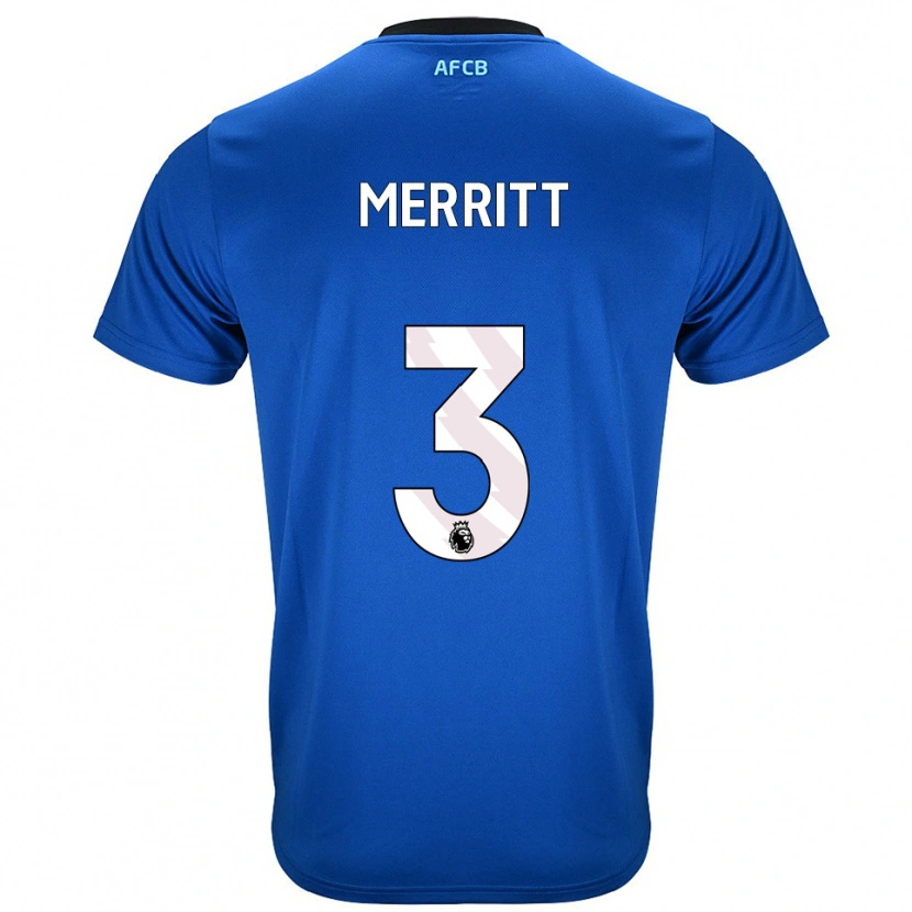 Danxen Hombre Camiseta Alfie Merritt #3 Azul Negro 2ª Equipación 2025/26 La Camisa México
