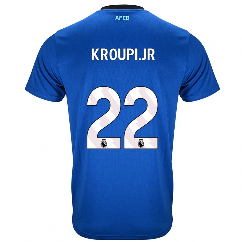 Danxen Hombre Camiseta Eli Junior Kroupi #22 Azul Negro 2ª Equipación 2025/26 La Camisa México