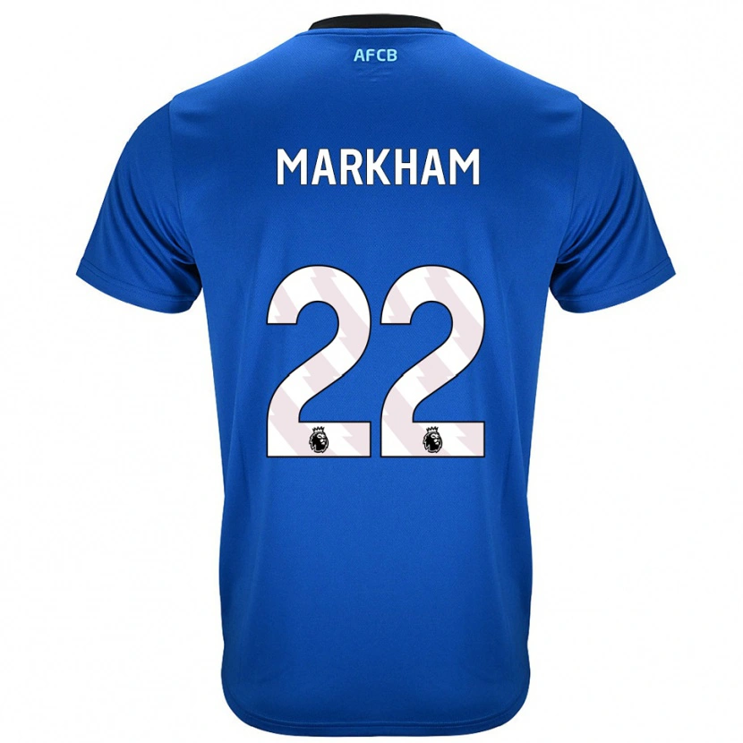 Danxen Hombre Camiseta Jenna Markham #22 Azul Negro 2ª Equipación 2025/26 La Camisa México