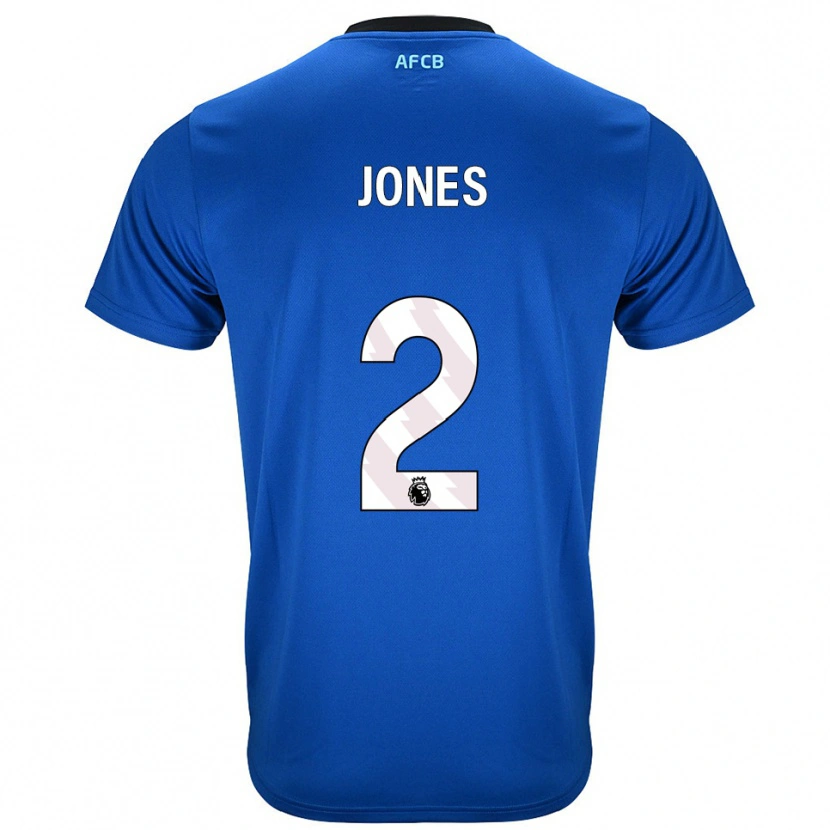Danxen Hombre Camiseta Abby Jones #2 Azul Negro 2ª Equipación 2025/26 La Camisa México