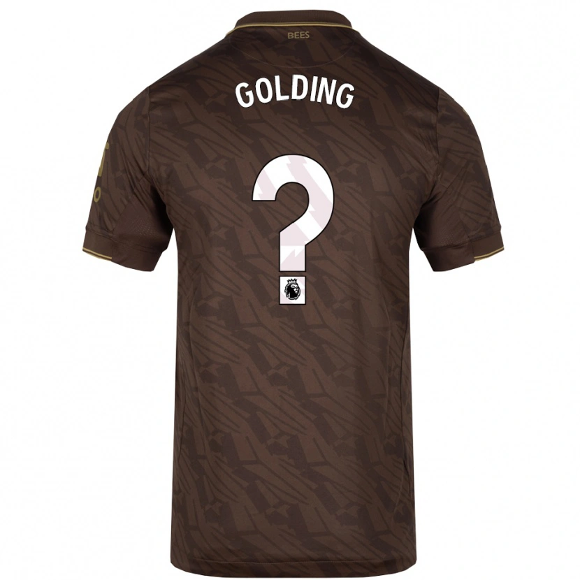 Danxen Hombre Camiseta Aidan Golding #0 Marrón Oro 2ª Equipación 2025/26 La Camisa México