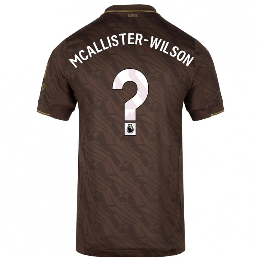Danxen Hombre Camiseta Zack Mcallister-Wilson #0 Marrón Oro 2ª Equipación 2025/26 La Camisa México