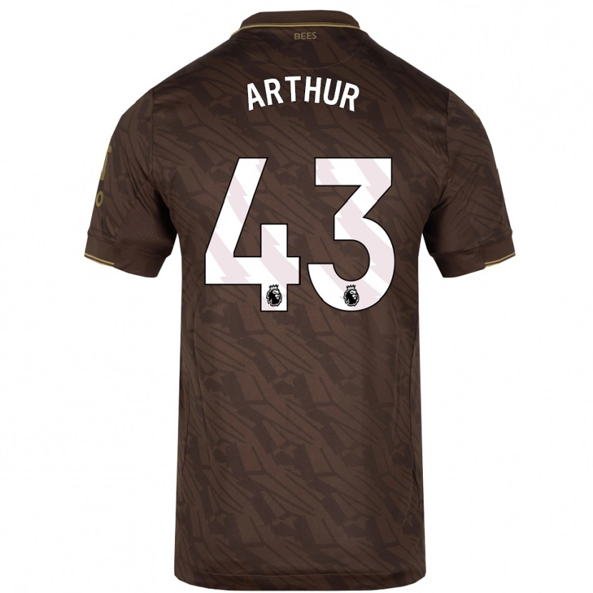 Danxen Hombre Camiseta Benjamin Arthur #43 Marrón Oro 2ª Equipación 2025/26 La Camisa México