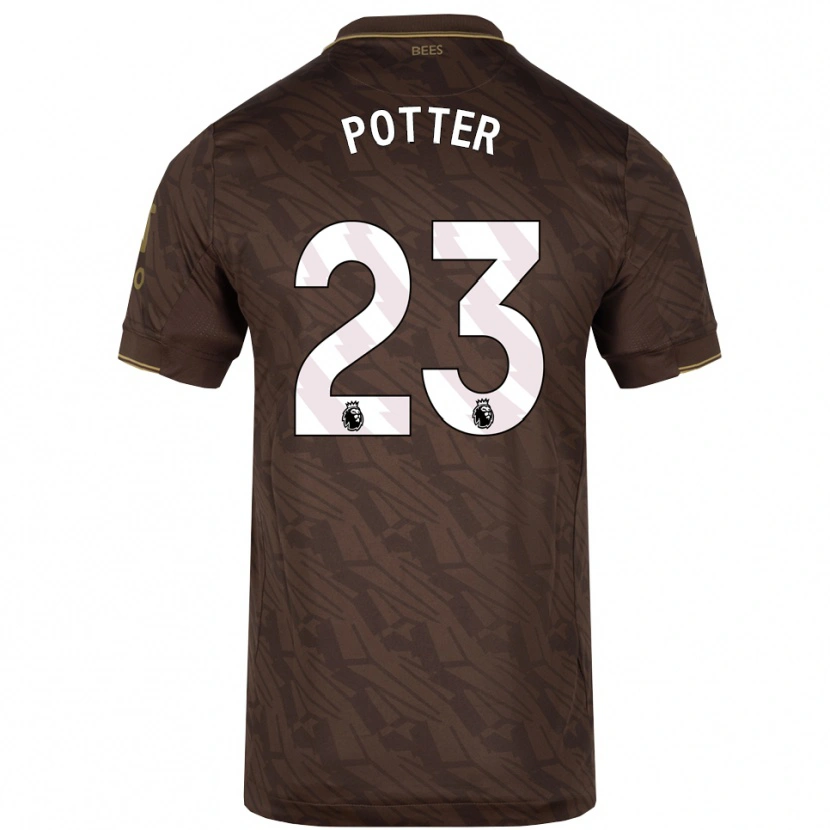 Danxen Hombre Camiseta Lucy Potter #23 Marrón Oro 2ª Equipación 2025/26 La Camisa México