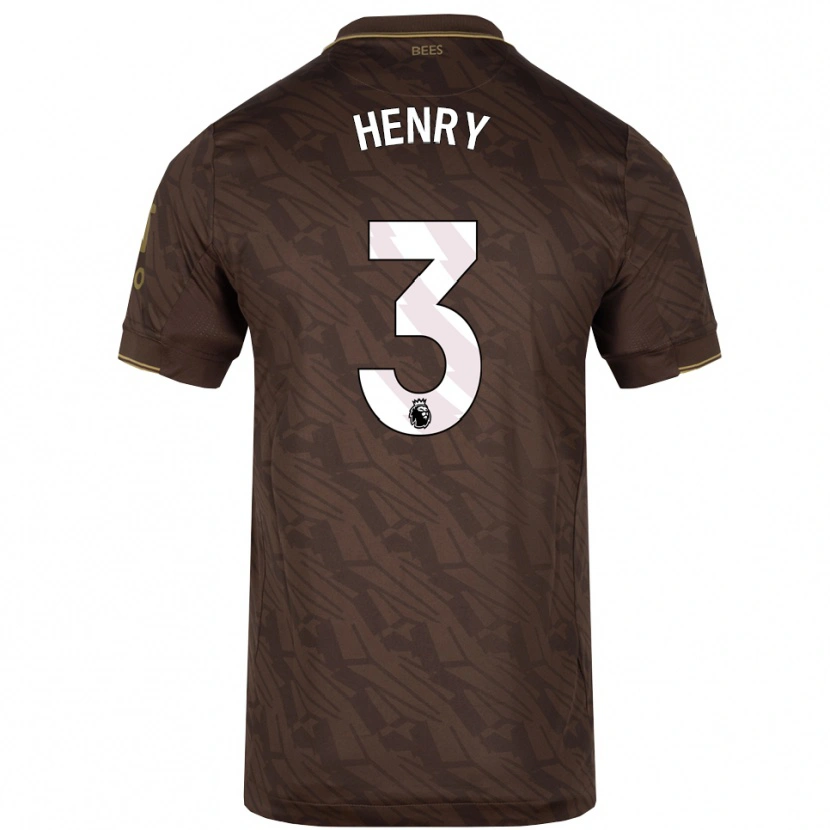 Danxen Hombre Camiseta Rico Henry #3 Marrón Oro 2ª Equipación 2025/26 La Camisa México