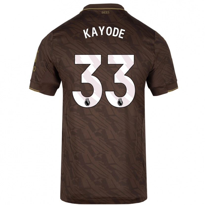Danxen Hombre Camiseta Michael Kayode #33 Marrón Oro 2ª Equipación 2025/26 La Camisa México