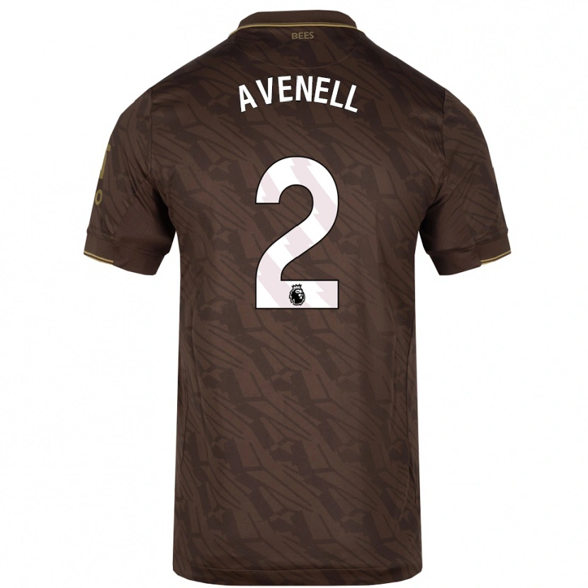 Danxen Hombre Camiseta Caelan Avenell #2 Marrón Oro 2ª Equipación 2025/26 La Camisa México