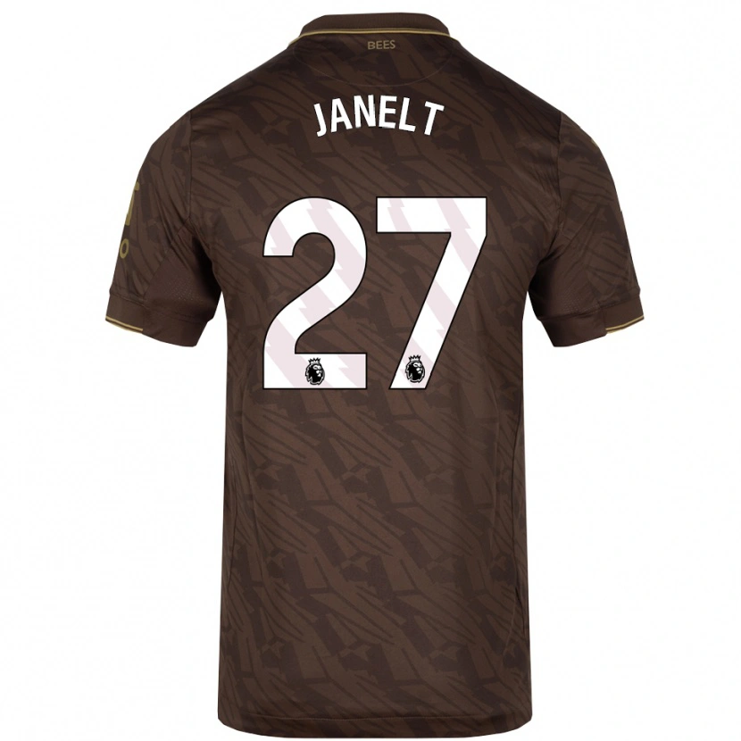 Danxen Hombre Camiseta Vitaly Janelt #27 Marrón Oro 2ª Equipación 2025/26 La Camisa México