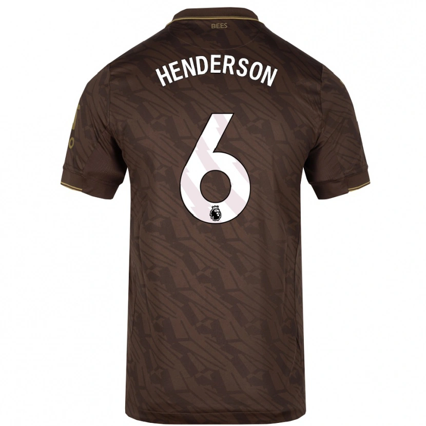 Danxen Hombre Camiseta Jordan Henderson #6 Marrón Oro 2ª Equipación 2025/26 La Camisa México