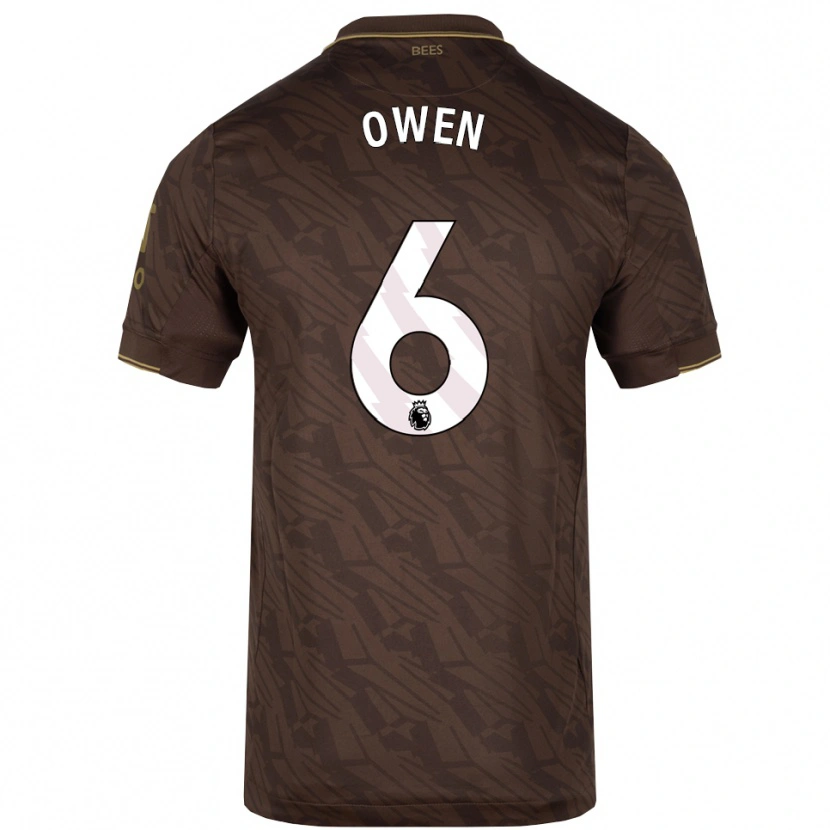 Danxen Hombre Camiseta Riley Owen #6 Marrón Oro 2ª Equipación 2025/26 La Camisa México
