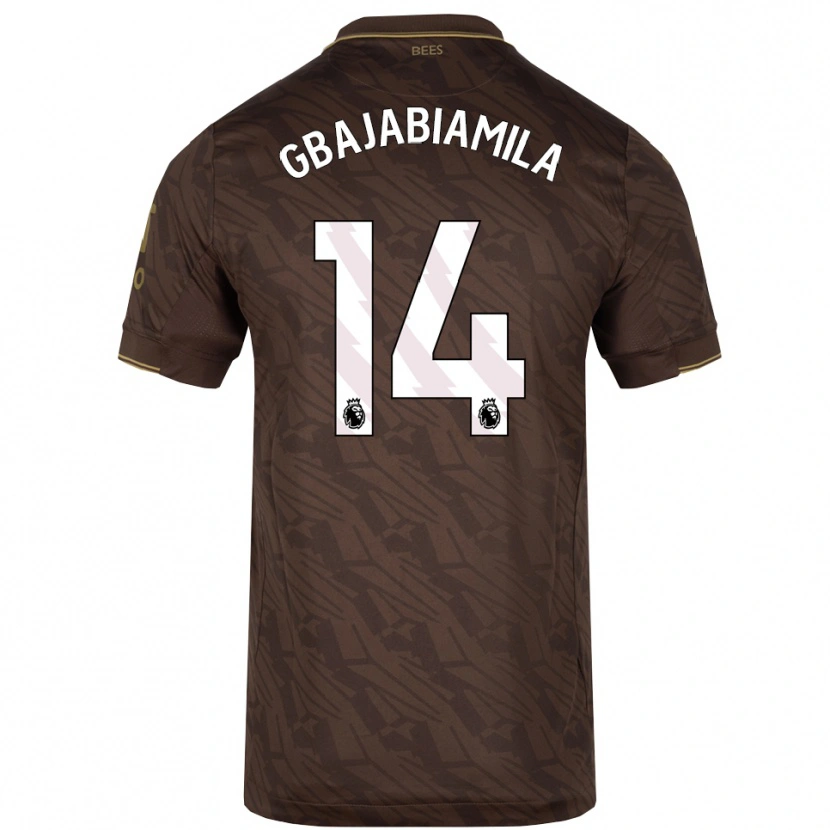 Danxen Hombre Camiseta Habeebat Gbajabiamila #14 Marrón Oro 2ª Equipación 2025/26 La Camisa México
